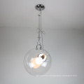 Fashion Design OEM ODM E27 Clear Globe Vintage Modern Glass Globe Pendant Lamp Light for Residential